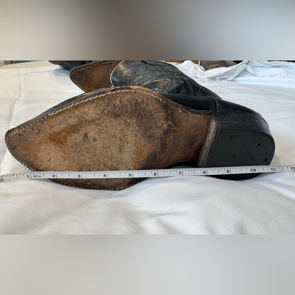 Vintage Black Cowboy & Western Men’s Boots - Picture 5 of 9